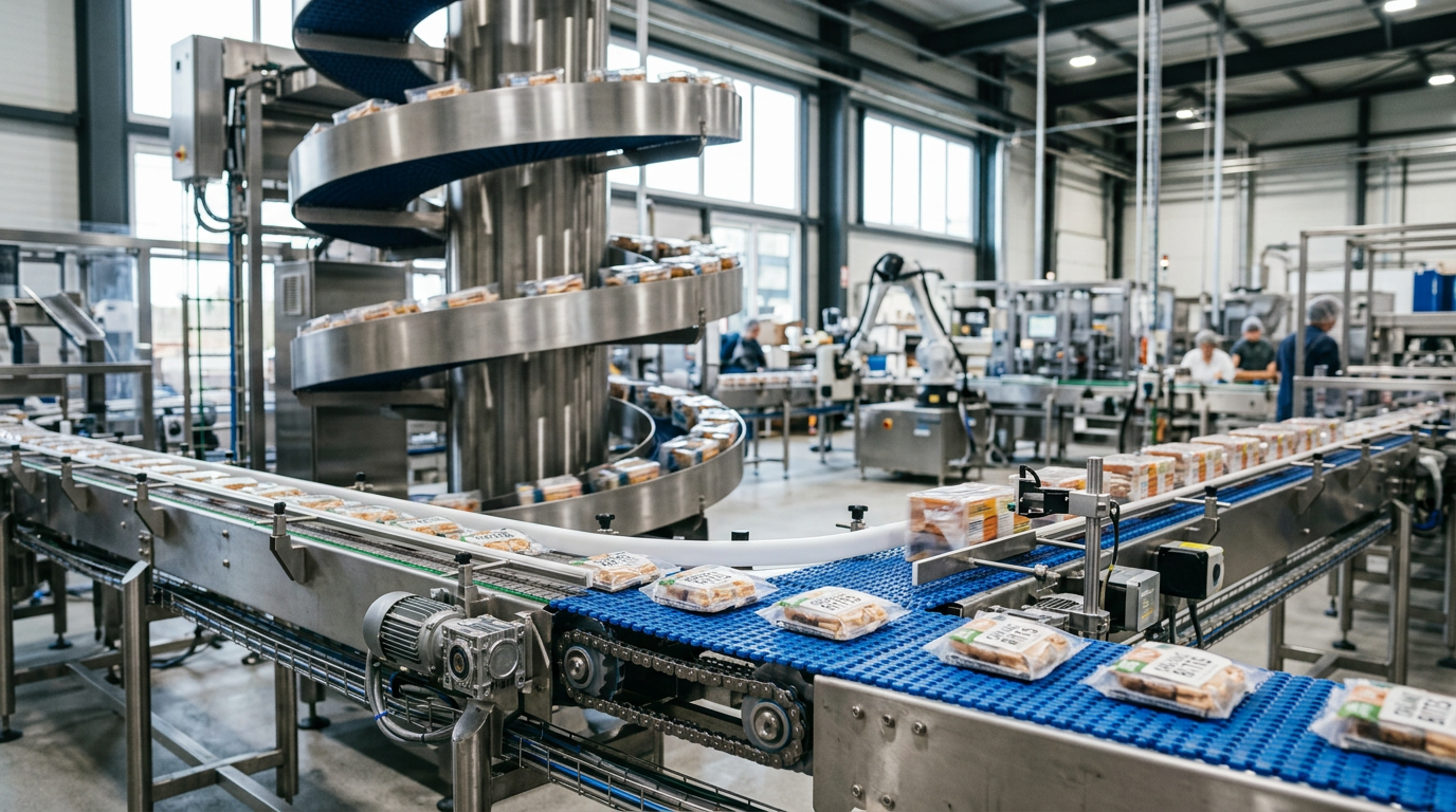 Optimizing Packaging Lines with Accumulation Conveyors for Buffer Management