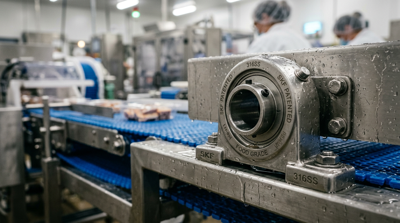 Conveyor Bearings and Shaft Seals for Hygienic Applications