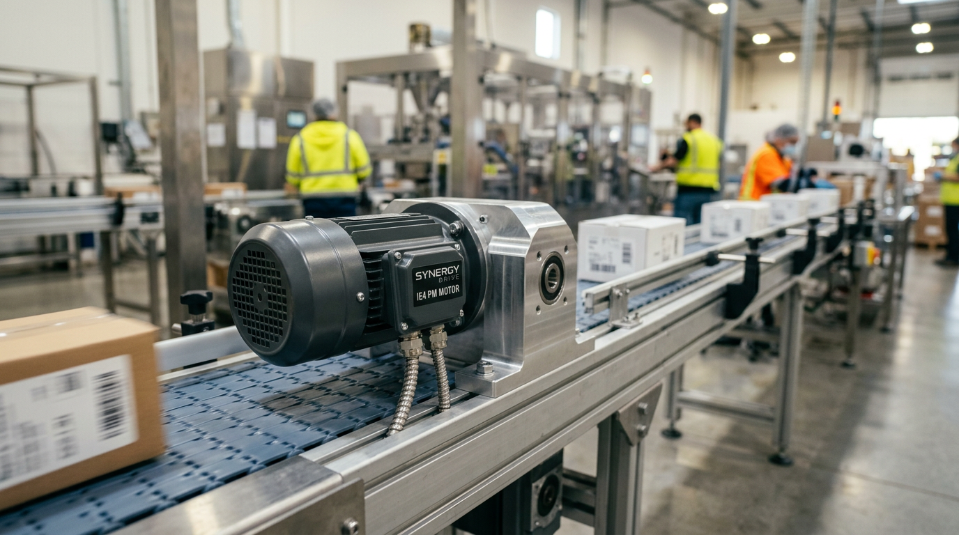 Optimizing Power: High-Efficiency IE3 and IE4 Motors for Conveyor Drives