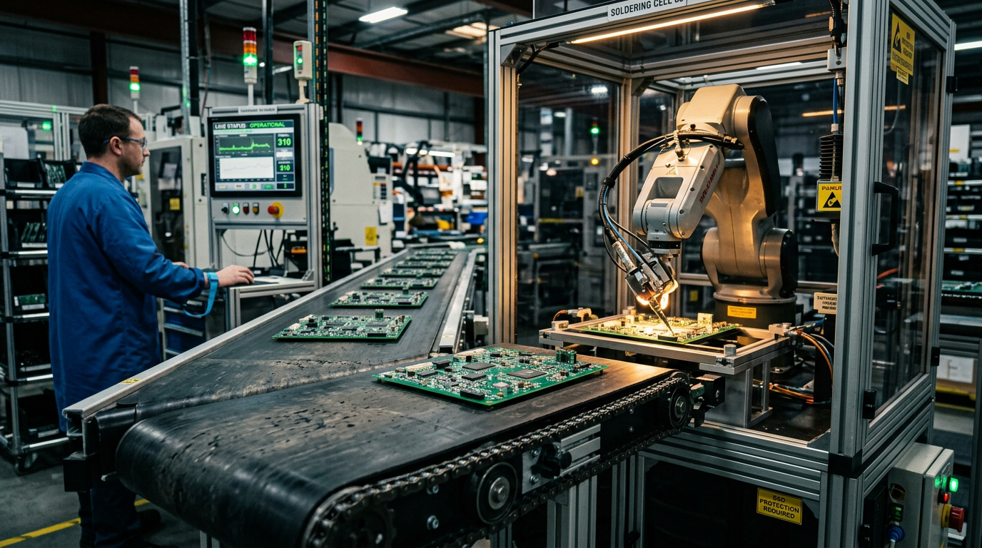 ESD-Safe Conveyor Automation for Electronics Assembly