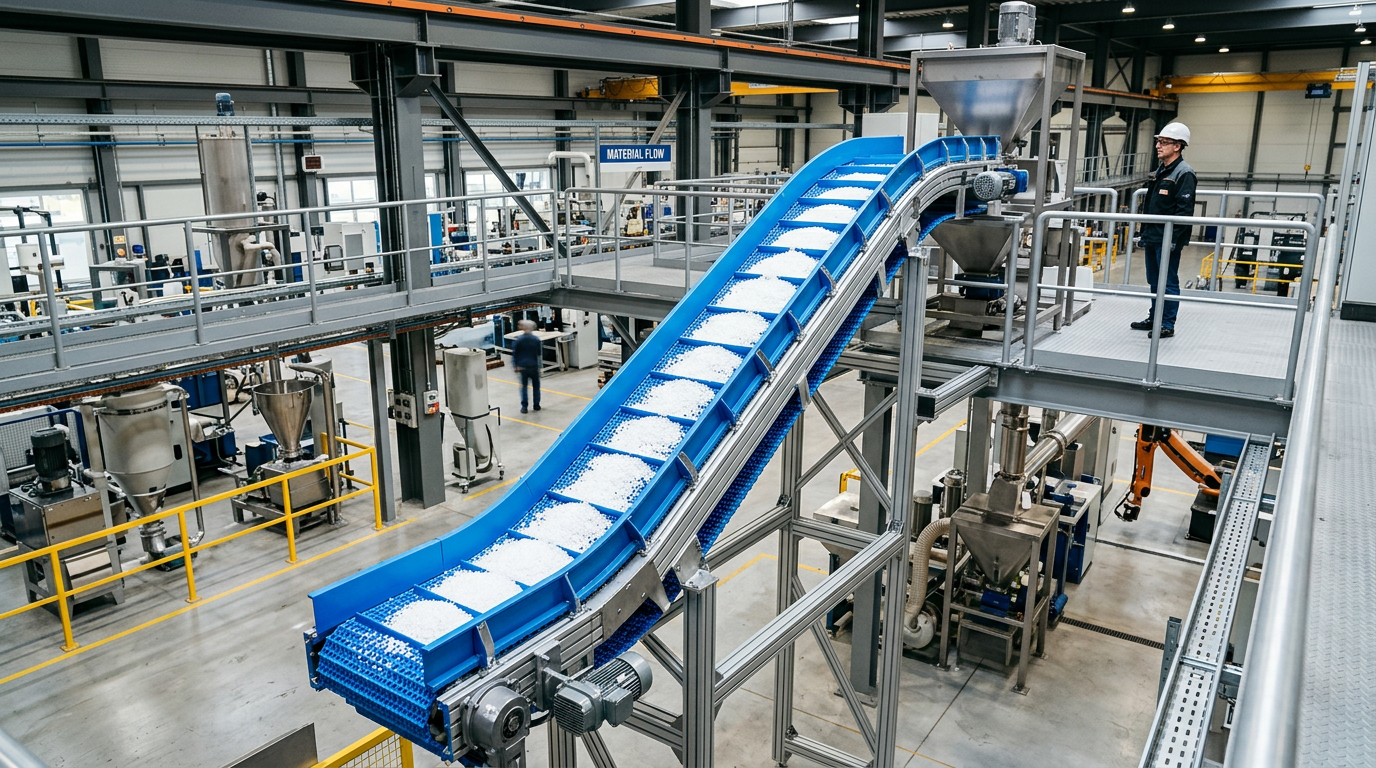 Engineering Incline Conveyors with Cleated Belts for Bulk Goods