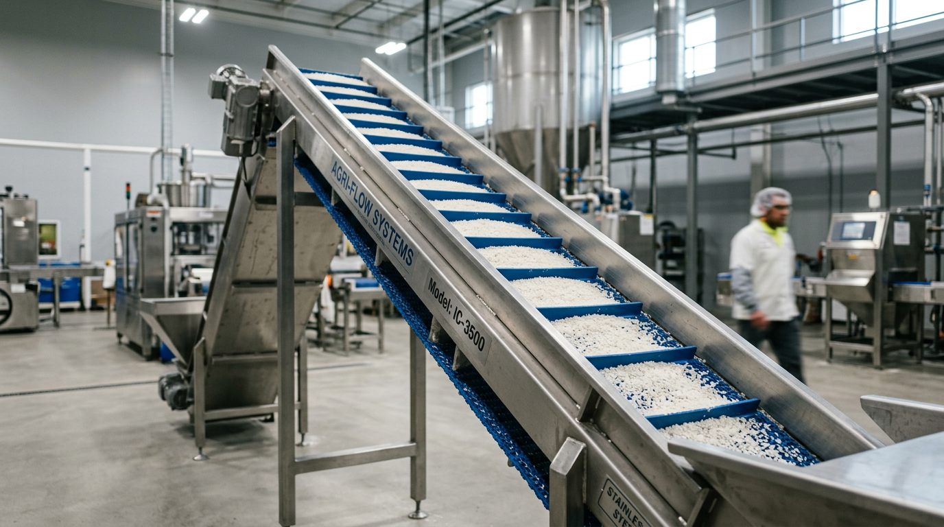 Engineering Incline Conveyors with Cleated Belts for Bulk Goods