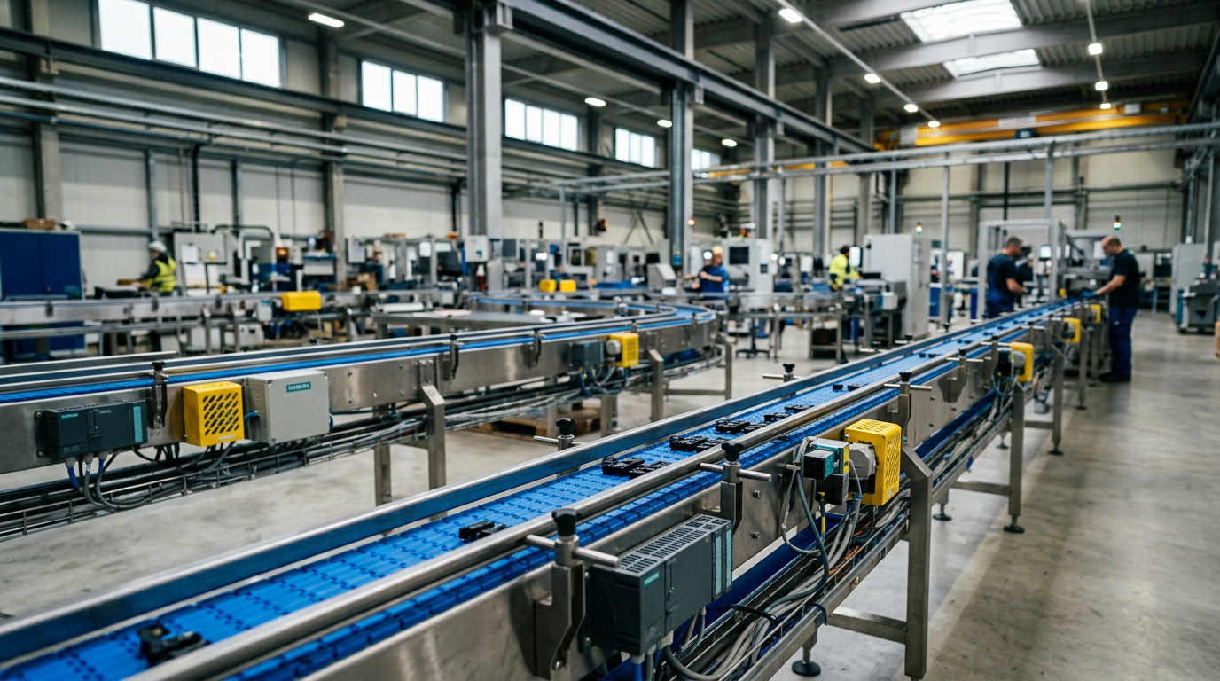 Optimizing Line Balancing and OEE in Conveyor-Based Material Flow