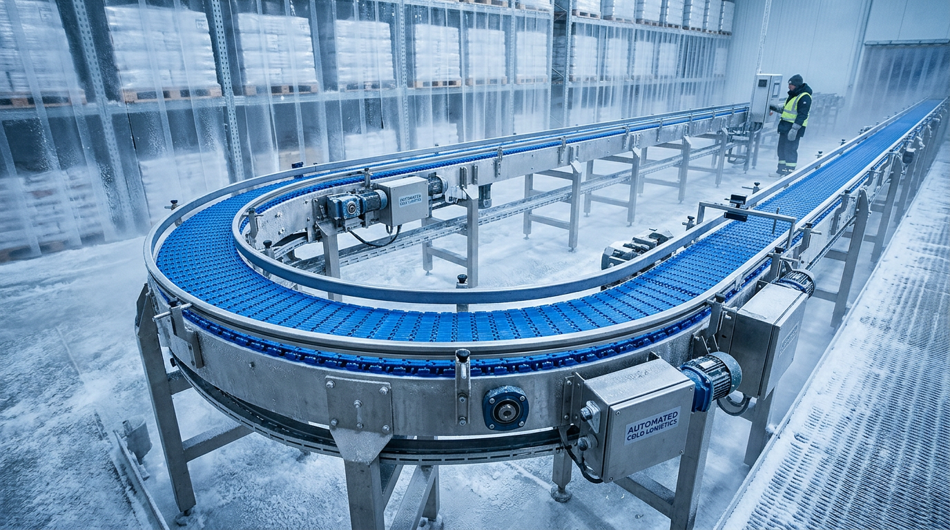 Engineering Resilience: Modular Curve Belts for Cold Storage Warehouses