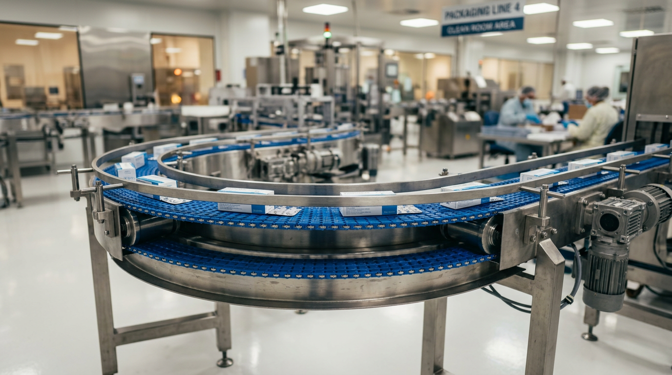 Modular Curve Conveyors: Optimizing Tight-Radius Layouts for Efficiency