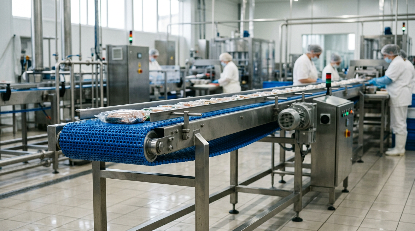Modular Plastic Belt Conveyors in High-Care Food Production