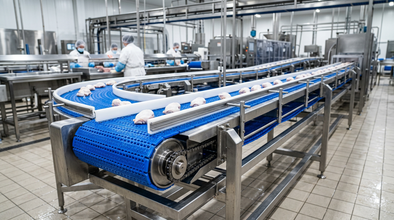 Modular Plastic Belt Conveyors in High-Care Food Production