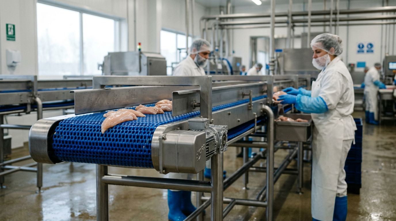 Modular Plastic Belt Conveyors in High-Care Food Production