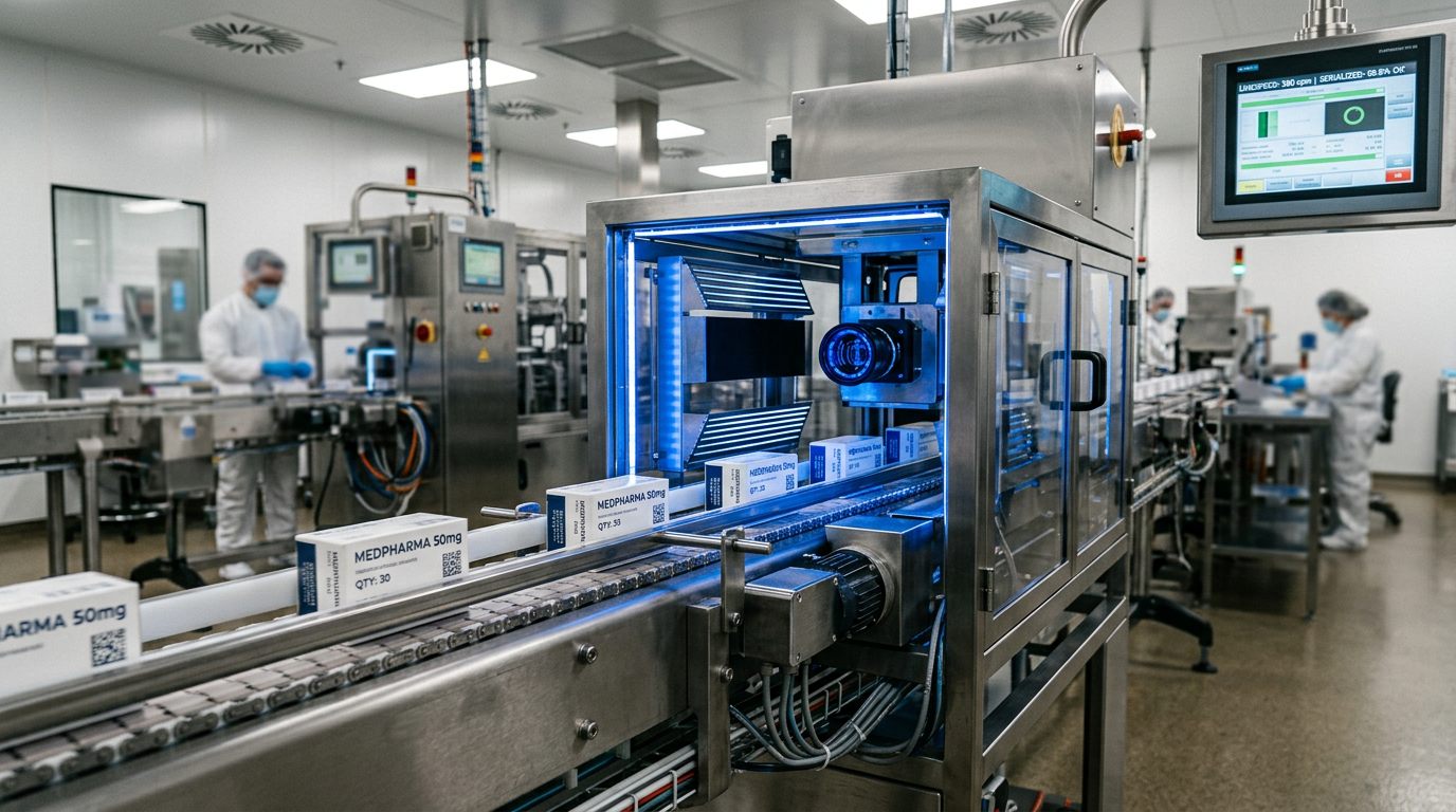 Optimizing Pharmaceutical Track-and-Trace Conveyor Line Layouts