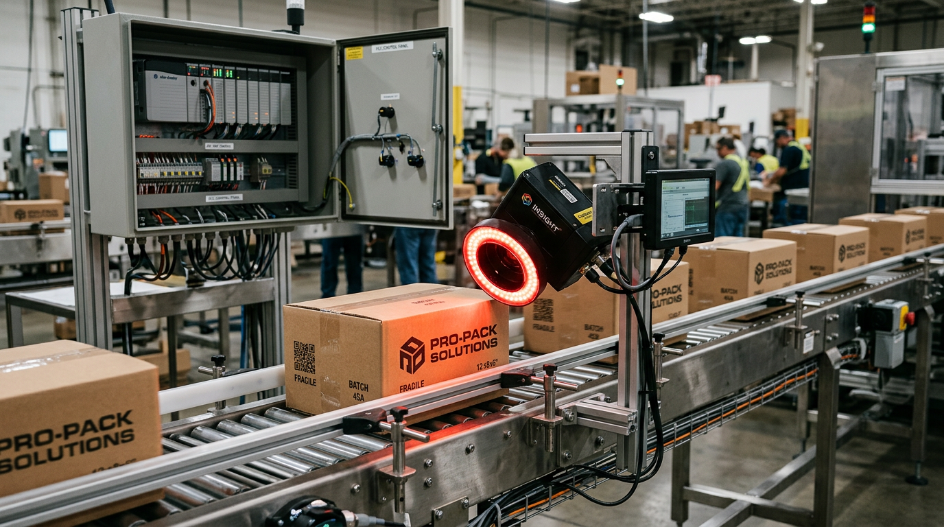 Mastering PLC and Machine Vision Integration on Packaging Conveyors