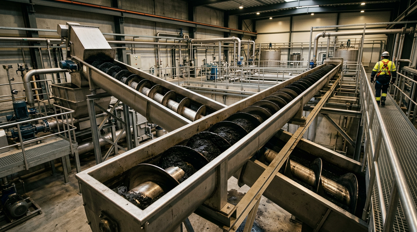 Shaftless Screw Conveyors for Sludge and Biomass Handling: Engineering Guide