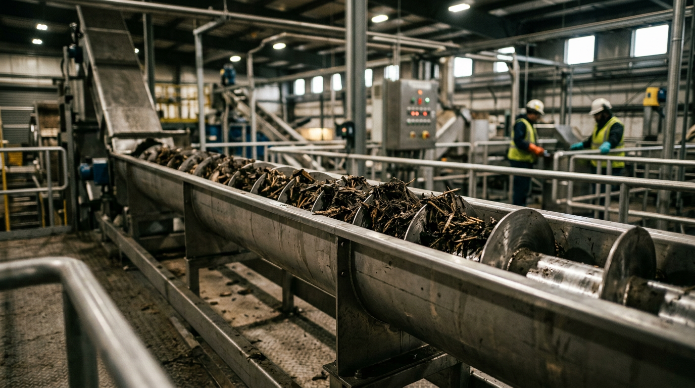 Optimizing Shaftless Screw Conveyors for Sludge and Biomass Handling