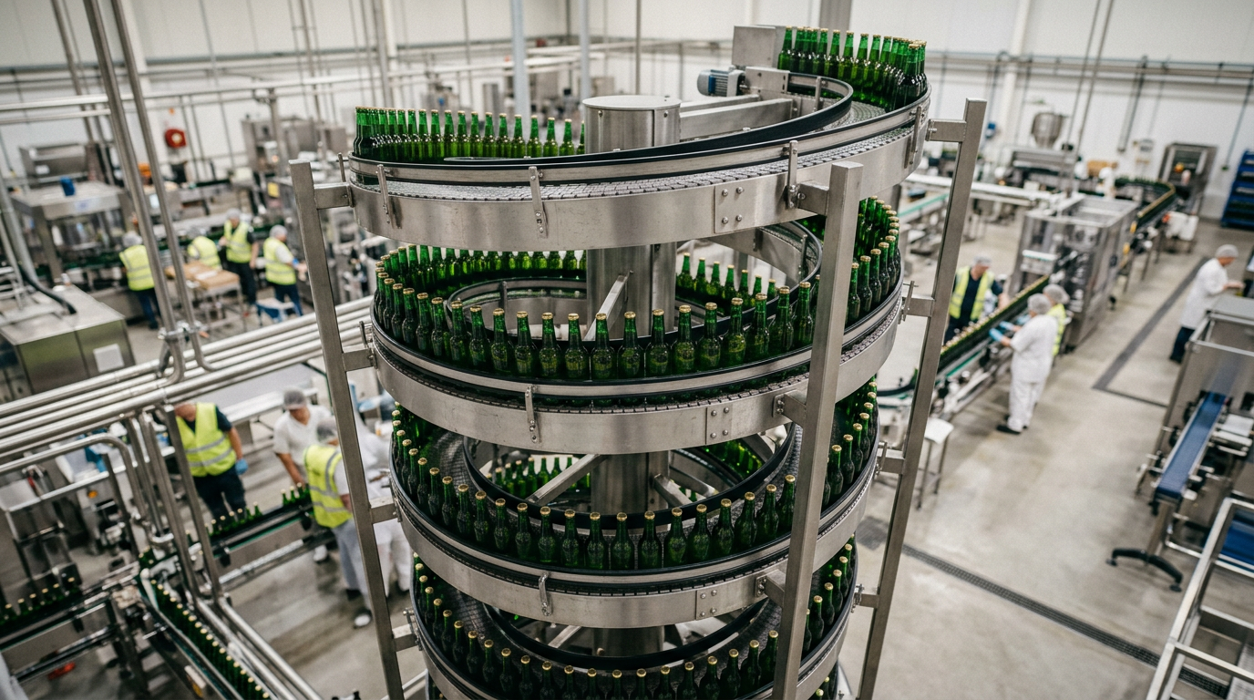 Maximizing OEE with Spiral Modular Conveyors for Vertical Accumulation