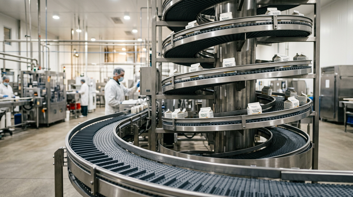 Spiral Modular Conveyors for Vertical Accumulation: Engineering Guide