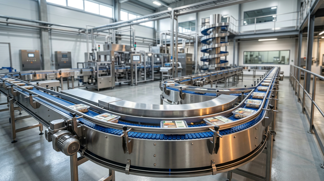 Stainless Steel Modular Belts for Hygienic Wash-down Environments