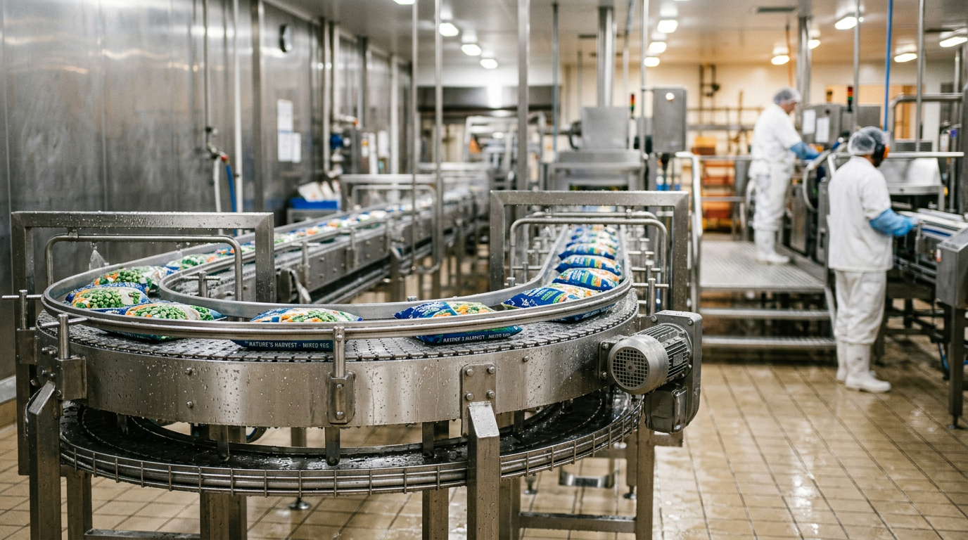 Stainless Steel Modular Belts for Hygienic Wash-Down Environments