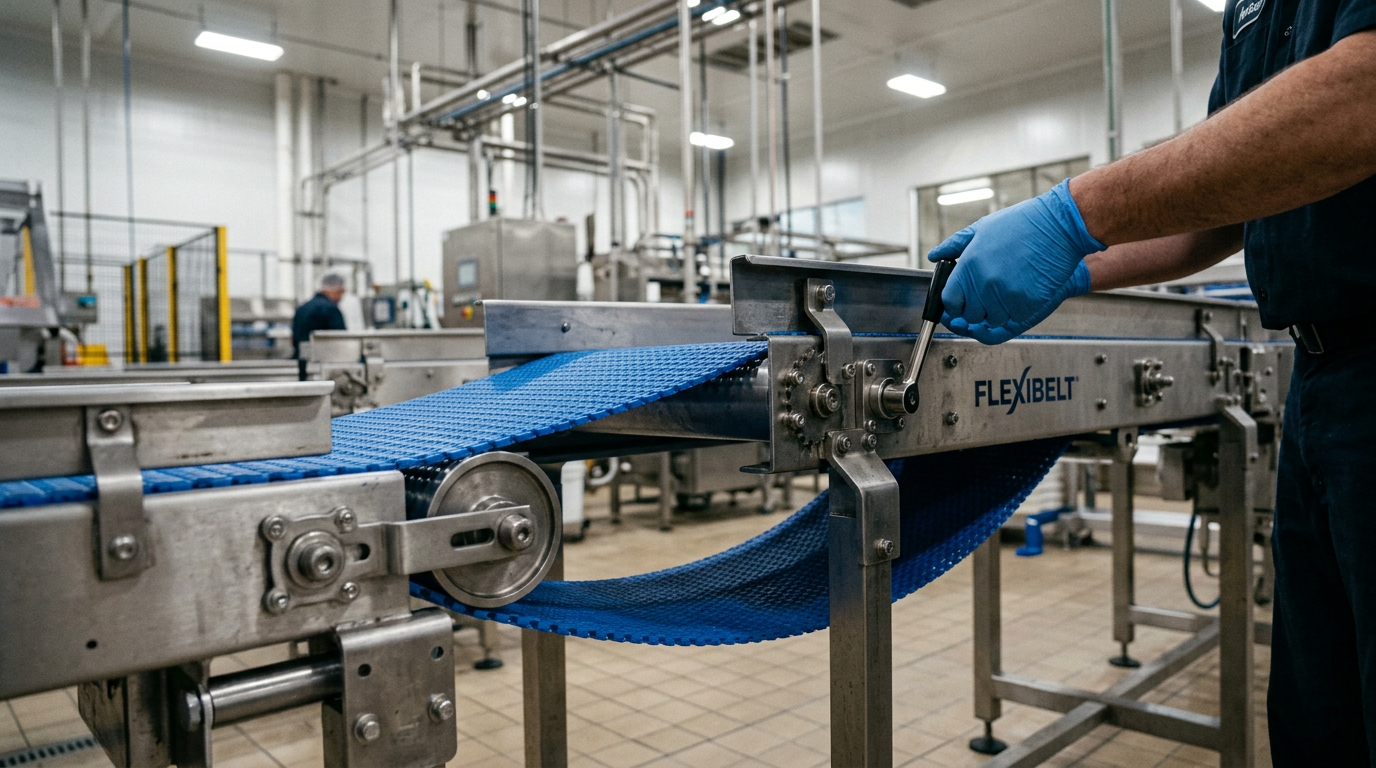 How Tool-less Belt Change Designs Boost OEE on Modular Conveyors